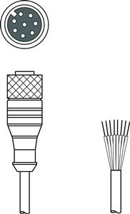 Leuze CB-M12-10000-8GF Bağlantı kablosu