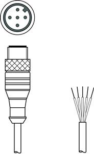 Leuze CB-M12-5000-5GM Bağlantı kablosu