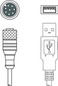 Leuze KB M12A-8P-USB-3000 Bağlantı kablosu Turkiye