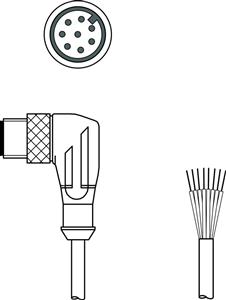 Leuze KS U-M12-8W-P1-100 Bağlantı kablosu