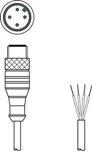 Leuze KS U-M12-4A-V1-020 Bağlantı kablosu