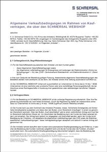 Schmersal Terms and conditions Webshop Turkiye