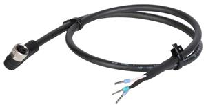 Euchner C-M08F03-02X025PU10,0-ES-098590 Connecting cable with angled plug connector M8, 3-pin, 10m