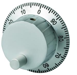 Euchner EINSTELLRAD HKB 58 METALL SIL/SW Metal dial for handwheel HKB, suitable for front panels HKB