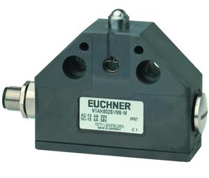 Euchner N1AK502SVM5-M Precision single limit switch N1A, ball plunger, plug connector M12
