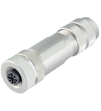 Pepperl+Fuchs V19-G-ABG-PG9 Female connector M12 straight A-coded 8-pin, for cable diameter 5 - 8 mm, shielded, field-attachable