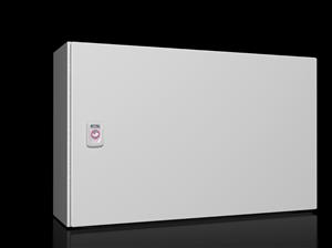 Rittal AX 1039.000 AX kompakt pano, GYD: 600x380x210 mm, çelik sac, montaj plakalı, tek kapılı, bir mandallı kilit