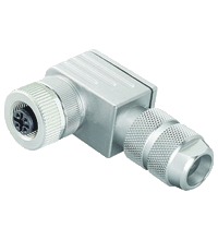 Pepperl+Fuchs V15B-W-ABG-PG9 Female connector M12 angled B-coded 5-pin, for cable diameter 6 - 8 mm, shielded, field-attachable
