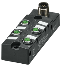 Pepperl+Fuchs V3-4A-E2-V19 Splitter box 4 x M8 single allocation, with 8-pole M12 plug