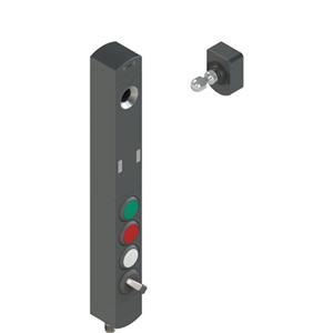 Pizzato NS D4AZ1SRK-F41N004 NS series safety switch with lock and integrated control devices, with actuator