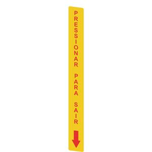Pizzato VF AP-A1AGR09 Yellow adhesive in PC, rectangular 300x32 mm, red writing 