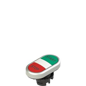 Pizzato E2 1PDRL9AAAP Double lower flush pushbutton, with marking Turkiye