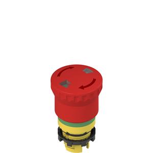 Pizzato E2 1PERF4731 Turn to release emergency pushbutton with mechanical indicator with green marking dotted line Turkiye