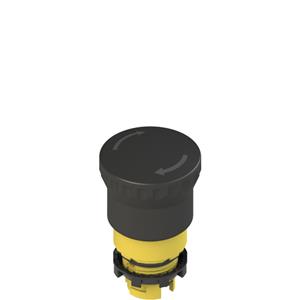 Pizzato E2 1PERZ4511 Black mushroom pushbutton, turn to release Turkiye