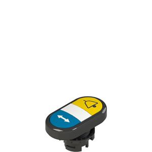 Pizzato E2 1PDRL1AADJ Double lower flush pushbutton, with marking Turkiye