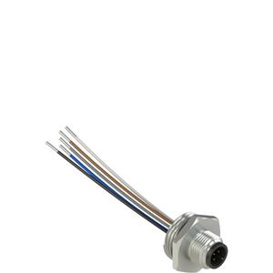 Pizzato VF CNM5PM M12 metallic male wired connector, 5 poles, for PG 13,5 threads