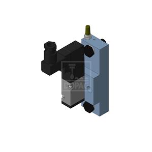 Dopag 1007380 Solenoid valve plate with industrial plug type CI