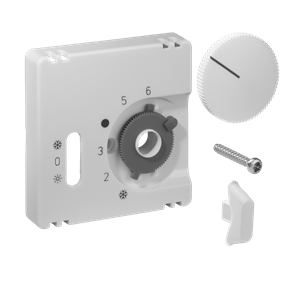 Alre JZ-038.100 Cover set for room thermostat RTBSU, 55×55, pure white (RAL9010), gloss