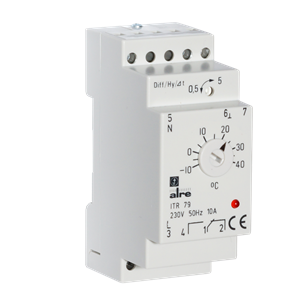 Alre ITR 79.408 Temperature controller for standard rail mounting, -10…+40…°C