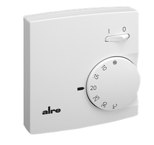 Alre RTBSB-001.026 Room thermostat, surface-mounted, 5…30…°C, 230V AC, two-way contact, on/off switch, fan output