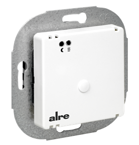 Alre FETR 101.700#07 Underfloor temperature controller with remote sensor, flush-mounted, 10-60…°C, cover 50x50mm, pure white, gloss, internal setting Turkiye