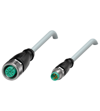 Pepperl+Fuchs V1-G-0,6M-PUR-V31-GM Cordset M8 socket straight to M12 plug straight A-coded, 4-pin, PUR cable grey Turkiye