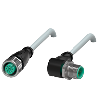 Pepperl+Fuchs V1-G-1M-PUR-V1-W Cordset M12 socket straight to M12 plug angled A-coded, 4-pin, PUR cable grey Turkiye