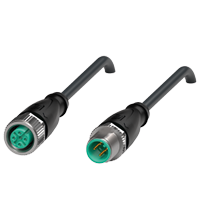 Pepperl+Fuchs V1-G-BK1M-PVC-U-V1-G Cordset M12 socket straight to M12 plug straight A-coded, 4-pin, PVC cable black, UL approved Turkiye