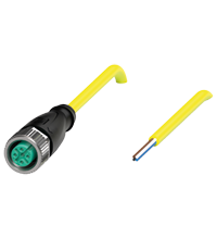 Pepperl+Fuchs V1-G-YE20M-PVC-U Female cordset single-ended M12 straight A-coded, 4-pin, PVC cable yellow, UL approved Turkiye