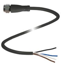 Pepperl+Fuchs V1-GV4A-BK5M-PUR-U-PIP Female cordset, M12, Stainless steel V4A, 4-pin, PUR cable Turkiye