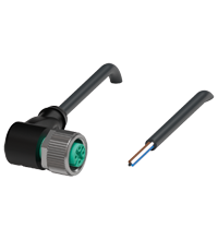 Pepperl+Fuchs V1-W-BK8M-PVC-U Female cordset single-ended M12 angled A-coded, 4-pin, PVC cable black, UL approved