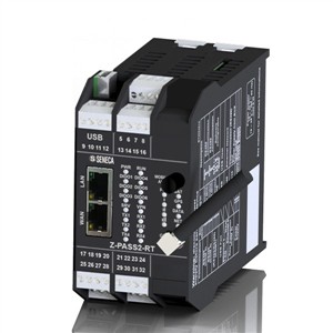 Seneca Z-PASS2-RT-S IEC 61131 IIoT Edge Controller, Straton IDE, 2 Eth ports, VPN, built-in I/O's, GPS receiver, 4G modem