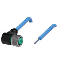 Pepperl+Fuchs V1-W-N-45M-PUR Female cordset single-ended M12 angled A-coded, 2-pin, PUR cable blue, NAMUR