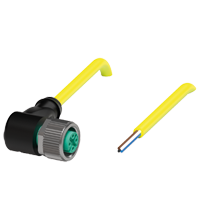 Pepperl+Fuchs V1-W-YE5M-PVC-U Female cordset single-ended M12 angled A-coded, 4-pin, PVC cable yellow, UL approved