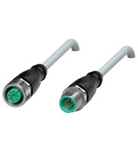 Pepperl+Fuchs V11-G-15M-PUR-V11-G Cordset M12 socket straight to M12 plug straight A-coded, 3-pin, PUR cable grey