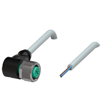 Pepperl+Fuchs V11-W-20M-PUR Female cordset single-ended M12 angled A-coded, 3-pin, PUR cable grey
