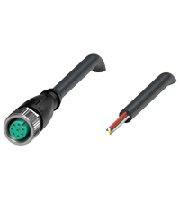 Pepperl+Fuchs V19-G-BK0,3M-PVC-U Female cordset single-ended M12 straight A-coded, 8-pin, PVC cable black, UL approved Turkiye