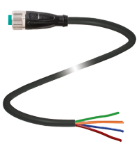 Pepperl+Fuchs V19-G-BK1M-PVC-U-YSTE Female cordset single-ended M12 straight A-coded, 8-pin, PVC cable 4-core black, UL approved