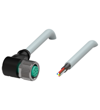 Pepperl+Fuchs V19-W-2M-PUR-ABG Female cordset single-ended M12 angled A-coded, 8-pin, PUR cable grey, shielded Turkiye