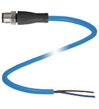 Pepperl+Fuchs V1S-G-N-1M-PUR-Y203909 Cable connector, M12, 2-pin, NAMUR, PUR cable
