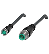 Pepperl+Fuchs V3-GM-BK0,6M-PVC-U-V11-G Cordset M8 socket straight to M12 plug straight A-coded, 3-pin, PVC cable black, UL approved Turkiye