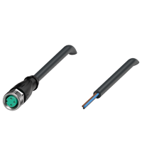Pepperl+Fuchs V3-GM-BK5M-PVC-U Female cordset single-ended M8 straight A-coded, 3-pin, PVC cable black, UL approved