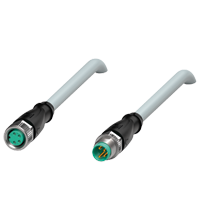 Pepperl+Fuchs V31-GM-1,2M-PUR-ABG-V31-GM Cordset M8 socket straight to M8 plug straight A-coded, 4-pin, PUR cable grey, shielded