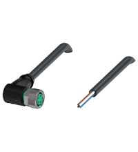 Pepperl+Fuchs V31-WM-BK2M-PVC-U Female cordset single-ended M8 angled A-coded, 4-pin, PVC cable black, UL approved