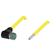 Pepperl+Fuchs V31-WM-YE2M-PVC-U Female cordset single-ended M8 angled A-coded, 4-pin, PVC cable yellow, UL approved
