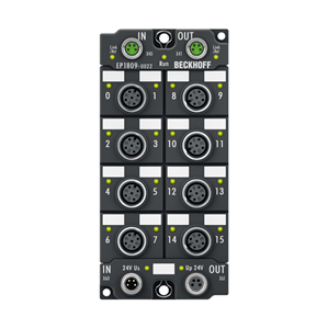 Beckhoff EP1809-0022 EtherCAT Box, 16-channel digital input, 24 V DC, 3 ms, M12 Turkiye