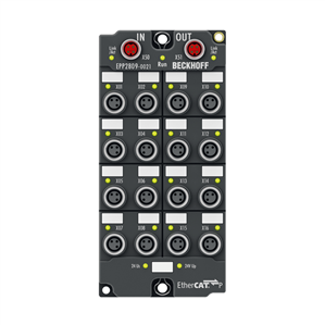 Beckhoff EPP2809-0021 EtherCAT P Box, 16-channel digital output, 24 V DC, 05 A, M8 Turkiye