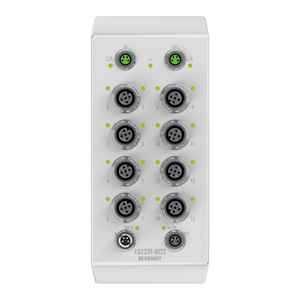 Beckhoff EQ2339-0022 EtherCAT Box, 16-channel digital combi, 24 V DC, 3 ms, 05 A, M12, stainless steel