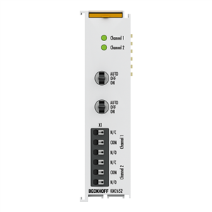 Beckhoff KM2652 Bus Terminal module, 2-channel digital output, 230 V AC, 6 A, manual/automatic operation