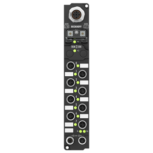 Beckhoff IP1001-Bxxx Fieldbus Box, 8-channel digital input, 24 V DC, 3 ms, M8
